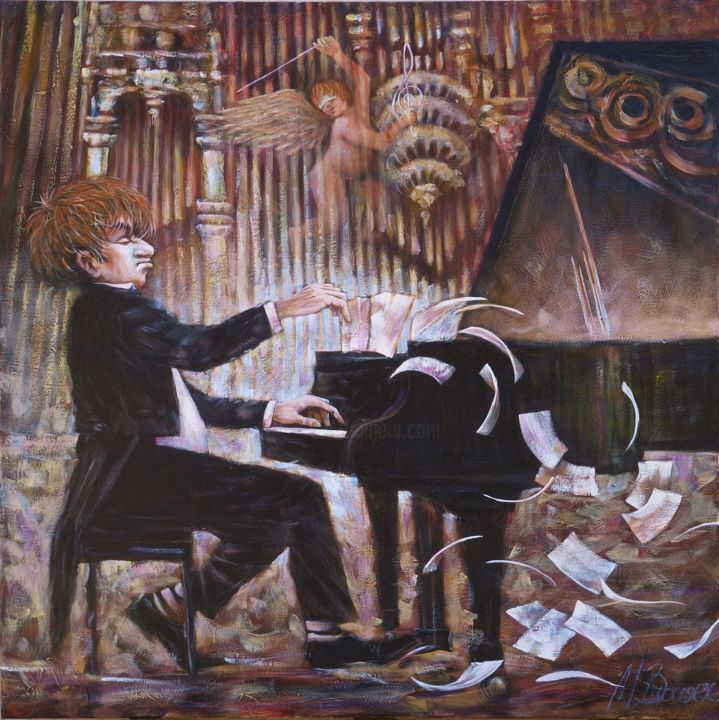 Картина под названием "Рiano concert" - Mark Braver, Подлинное произведение искусства