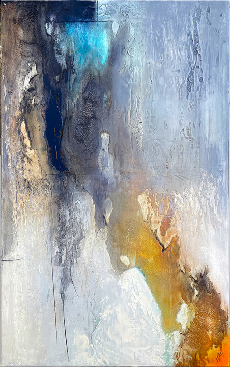 Картина под названием "Abstract #9299" - Mark De Kievit, Подлинное произведение искусства, Акрил Установлен на Деревянная ра…