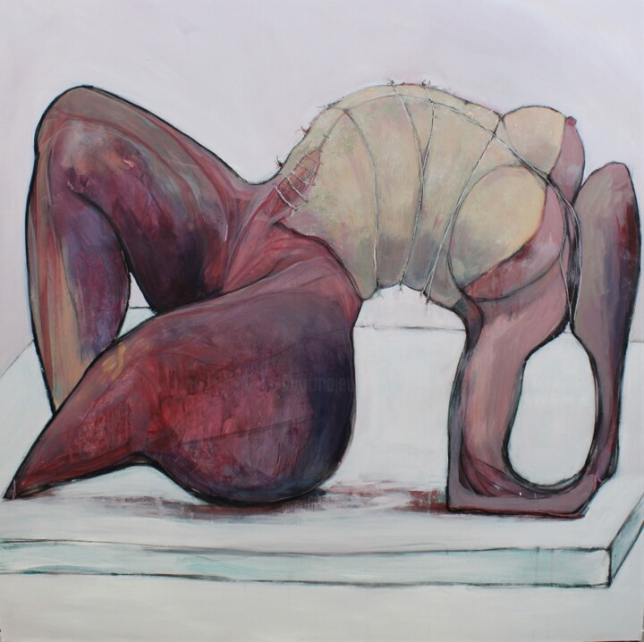 Painting titled "Mutton Dressed As L…" by Mark Harris, Original Artwork, Acrylic Mounted on Other rigid panel