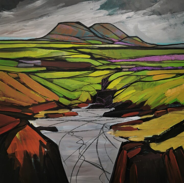 Schilderij getiteld "Isle of Islay" door Mark Harris, Origineel Kunstwerk, Acryl