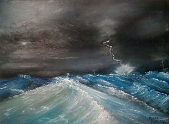 Pintura titulada "Tempesta" por Mark Matta, Obra de arte original, Oleo