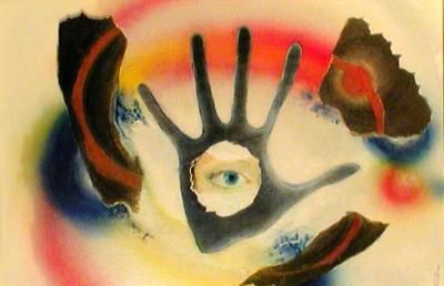 Collages titled "Third Eye Flight" by Mark Planisek, Original Art,