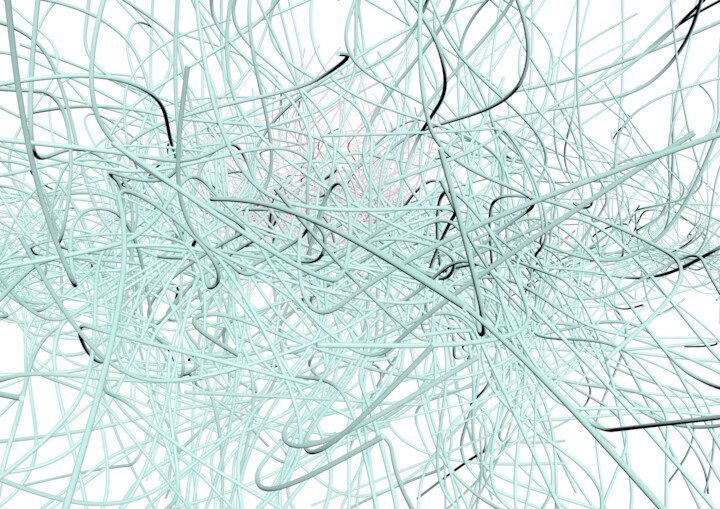 Arts numériques intitulée "Particle theory" par Mark Robinson, Œuvre d'art originale, Modélisation 3D