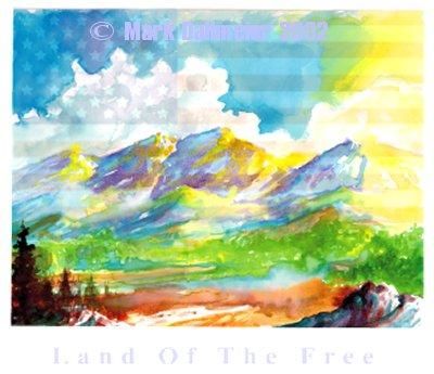 Peinture intitulée "Land of the Free" par Mark Dallmeier, Œuvre d'art originale