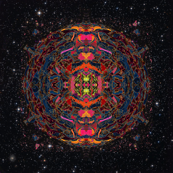 Grafika cyfrowa / sztuka generowana cyfrowo zatytułowany „1-cosmic-creation-a…” autorstwa Michael Schwahn, Oryginalna praca