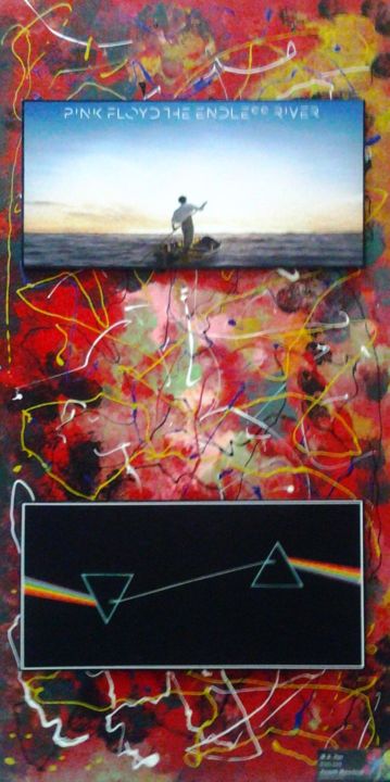 Painting titled "Pink Floyd" by Marco Sergio Fassiotti, Original Artwork, Enamel