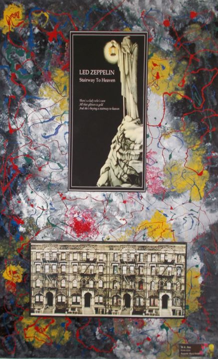 「Hard Rock」というタイトルの絵画 Marco Sergio Fassiottiによって, オリジナルのアートワーク, エナメル