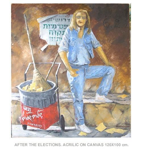 Painting titled "after election" by Mark Guberman, Original Artwork