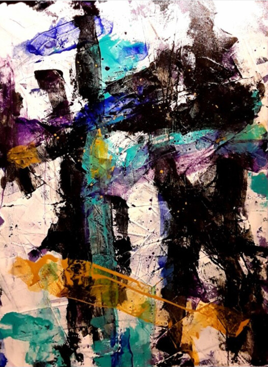 Картина под названием "Not Yet" - Markicevic, Подлинное произведение искусства, Акрил Установлен на Деревянная рама для носи…