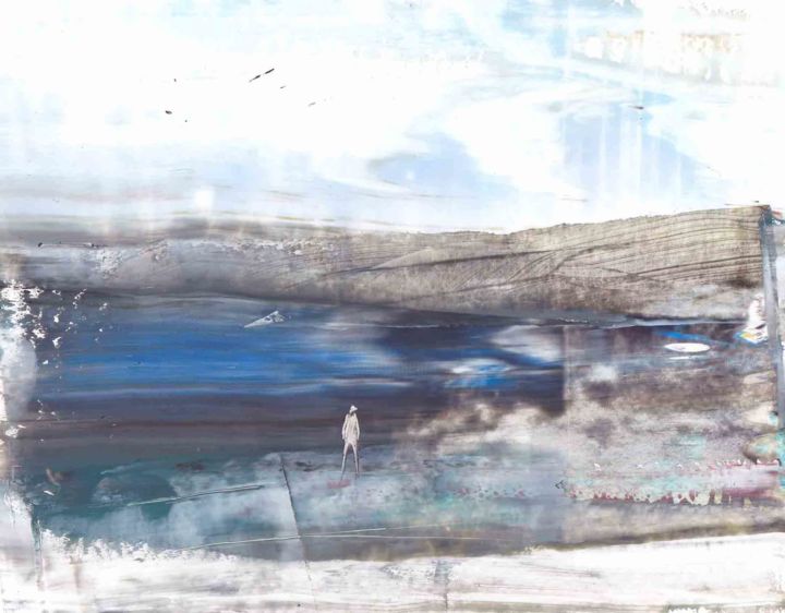 Peinture intitulée "Очень темная вода" par Mark Kozyrev, Œuvre d'art originale, Huile