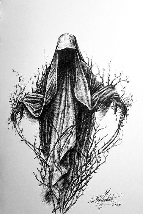 Drawing titled "Subconsciousness" by Marko Karadjinovic, Original Artwork, Ink