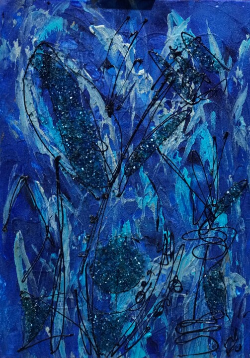 Painting titled "Blue Zone" by Marko Slavica, Original Artwork