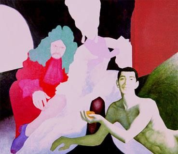 Painting titled "Golden Apple Offeri…" by Marko Sosic, Original Artwork