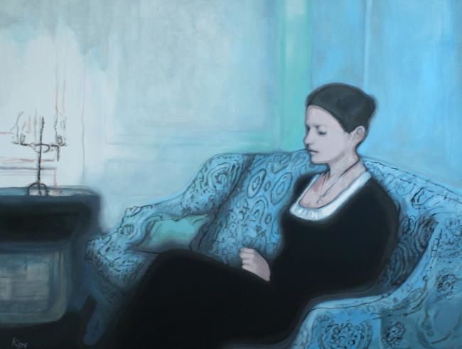 Painting titled "De laatste bladzijde" by Marko Klomp, Original Art, Oil