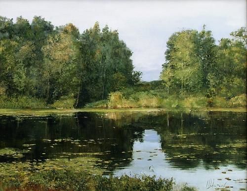 Картина под названием ""Creek"" - Ivan Markov Markov, Подлинное произведение искусства,