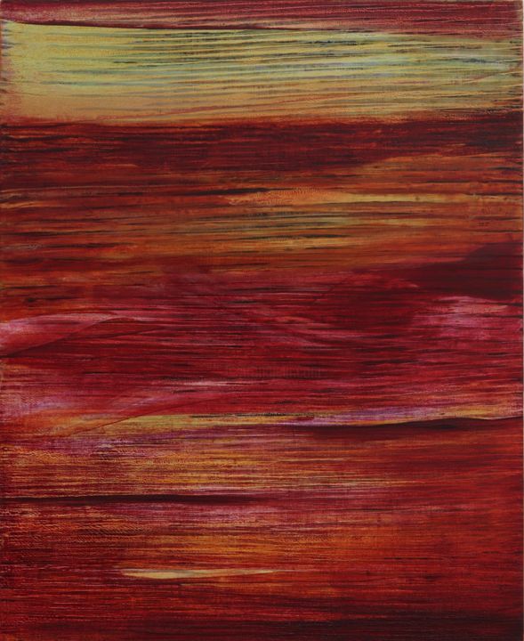 Painting titled ""Acid Skies"" by Mark S. Thomas, Original Artwork, Acrylic Mounted on Wood Panel