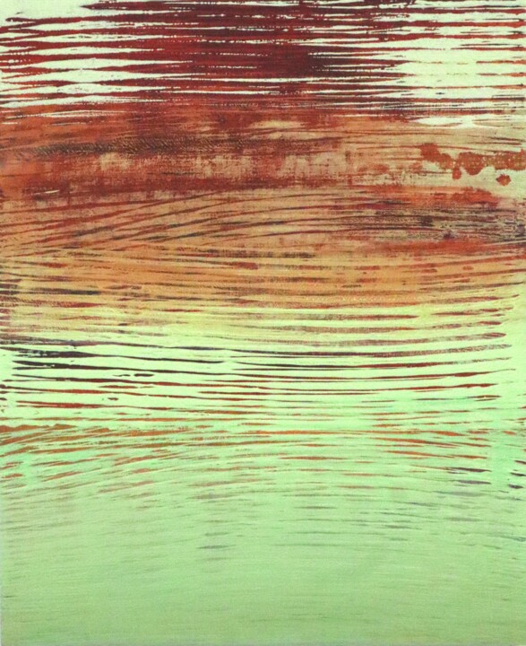 Malarstwo zatytułowany „"Rain Drops on an O…” autorstwa Mark S. Thomas, Oryginalna praca, Akryl Zamontowany na Panel drewnia…