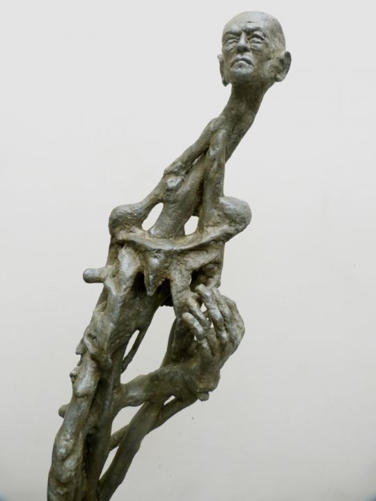 Escultura titulada "fantome-de-la-foret…" por Markus Nine, Obra de arte original