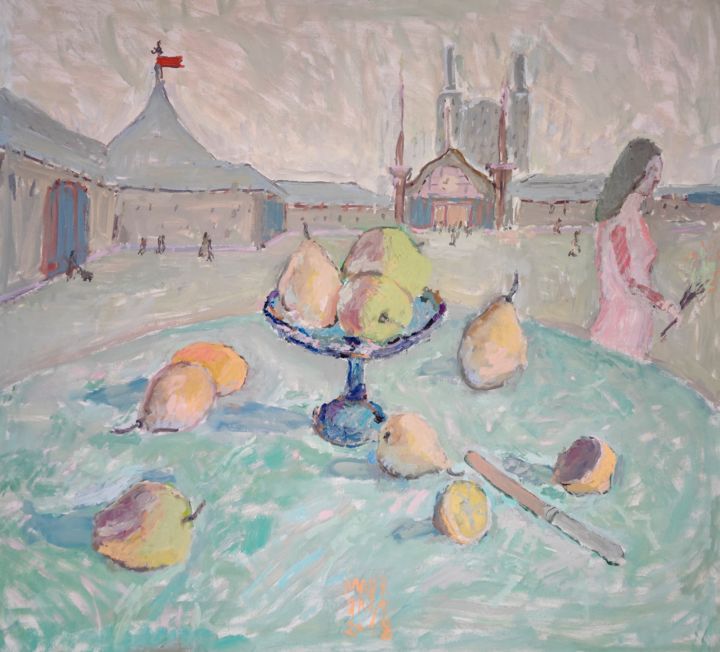 Peinture intitulée "Часть фруктов" par Mark Iakut, Œuvre d'art originale, Huile