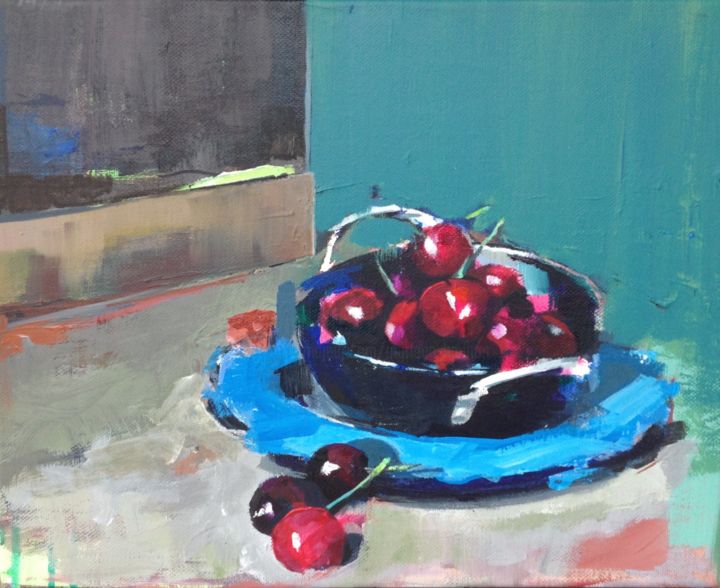 Painting titled "Still life 1" by Marleen Hannon, Original Artwork, Acrylic