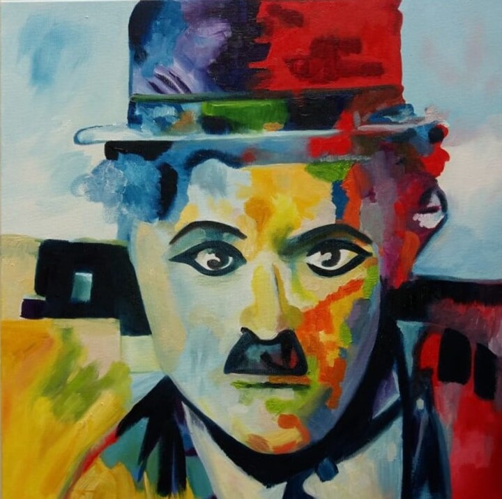 绘画 标题为“Chaplin” 由Marly Genuino, 原创艺术品, 丙烯