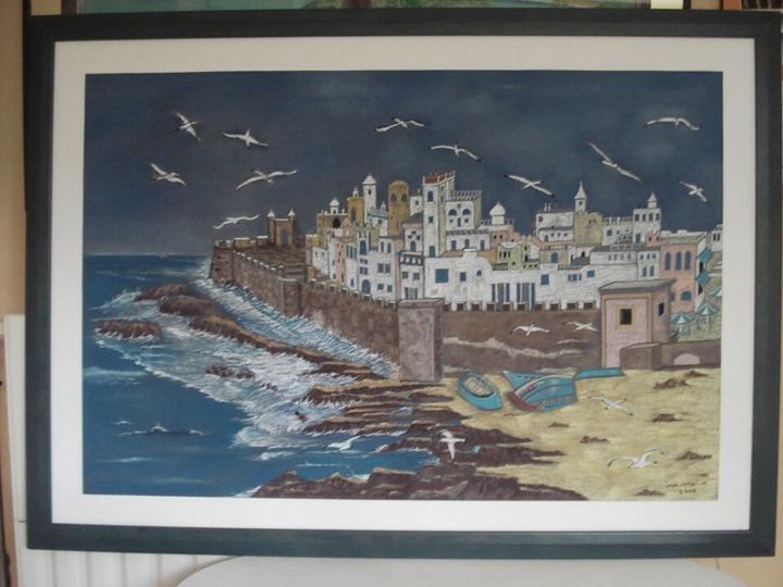Drawing titled "Essaouira mon Mogad…" by Ina Rosalia, Original Artwork