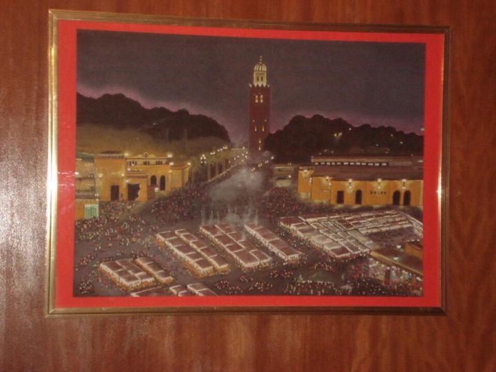 Drawing titled "Marrakech by night" by Ina Rosalia, Original Artwork