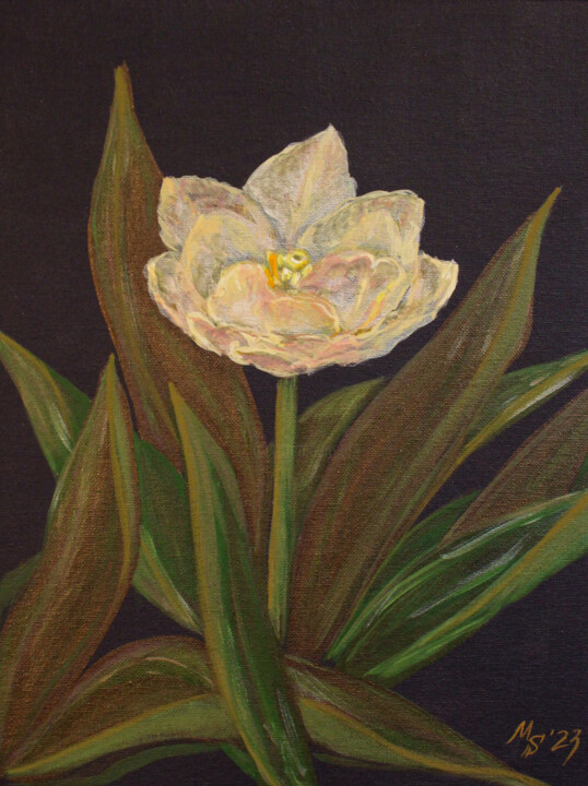 Картина под названием "Tulip" - Mariya Smirnova, Подлинное произведение искусства, Акрил