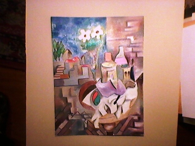 Painting titled "composição cubista" by Marques Da Silva, Original Artwork