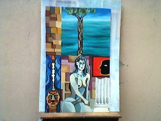Schilderij getiteld "figura_feminina_com…" door Marques Da Silva, Origineel Kunstwerk