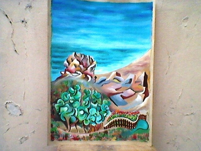 Painting titled "paisagem metafísica" by Marques Da Silva, Original Artwork