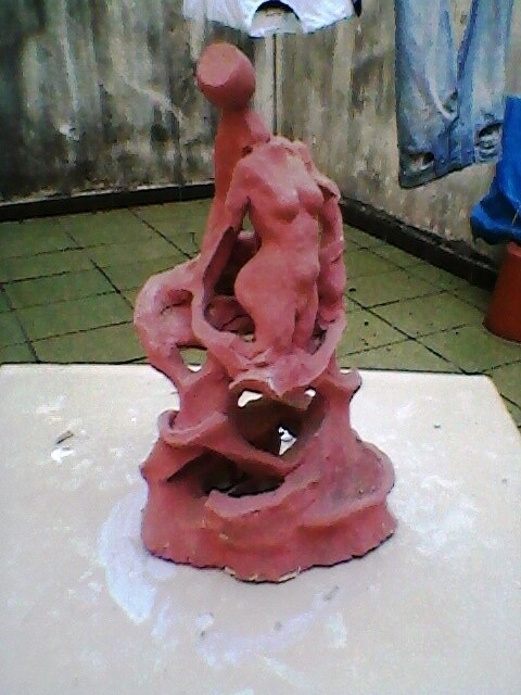 Skulptur mit dem Titel "vênus  terracota vi…" von Marques Da Silva, Original-Kunstwerk