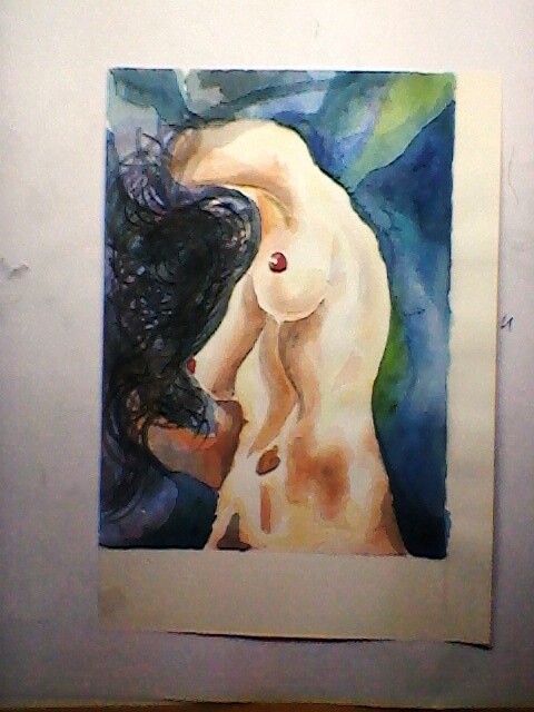 Painting titled "torso" by Marques Da Silva, Original Artwork