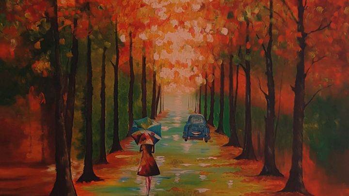 Painting titled "Walk" by Jonathan Marsico, Original Artwork, Acrylic