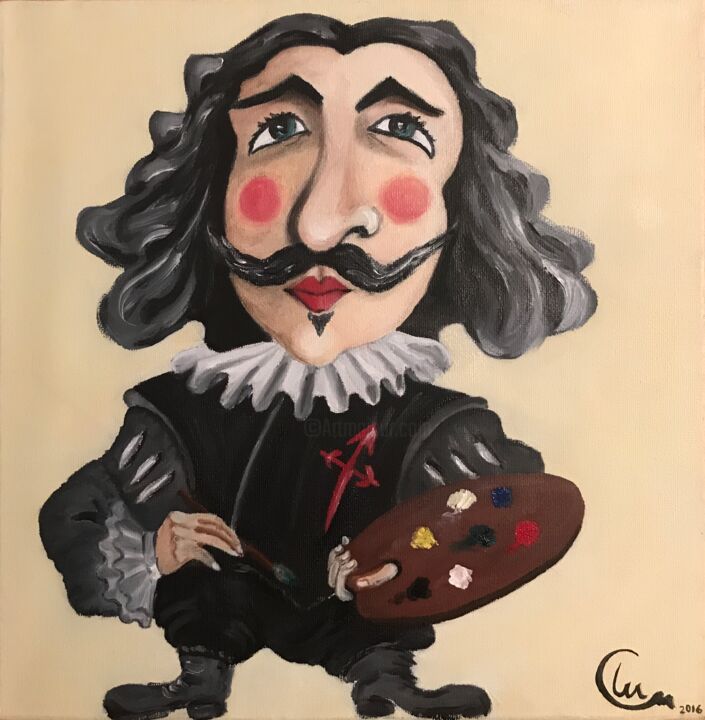 Painting titled "Velázquez" by Marta Alabau Calabuig, Original Artwork, Oil