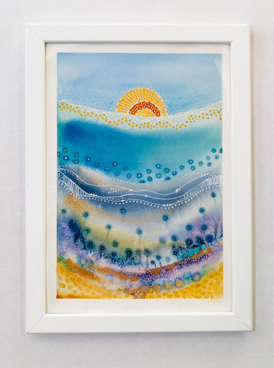 Peinture intitulée "Sunny Day" par Marta Cybulska, Œuvre d'art originale, Aquarelle