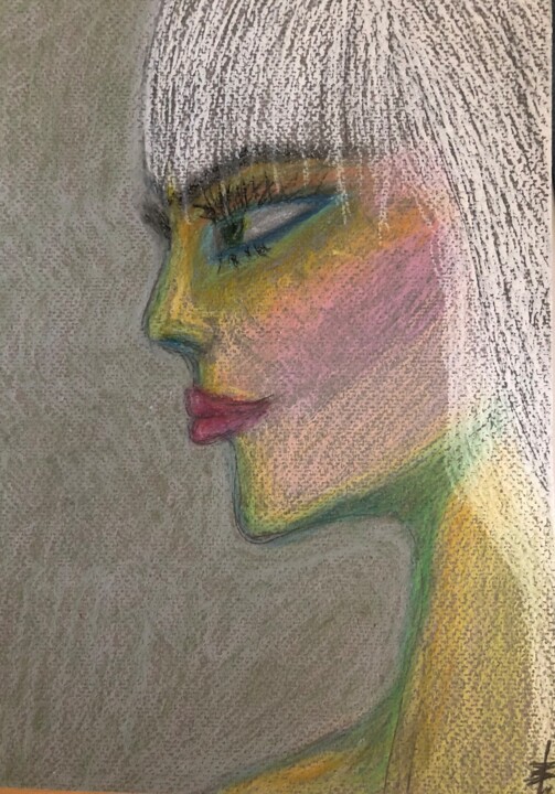 Tekening getiteld "Unstoppable" door Marta Florczyk Art, Origineel Kunstwerk, Pastel