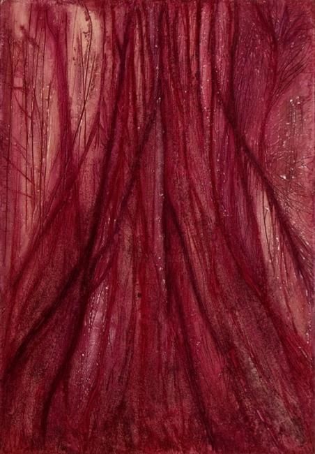 Pittura intitolato "S33|red" da Marta Lowndes, Opera d'arte originale