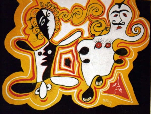 Painting titled "Aladino" by Marta Cordeiro, Original Artwork
