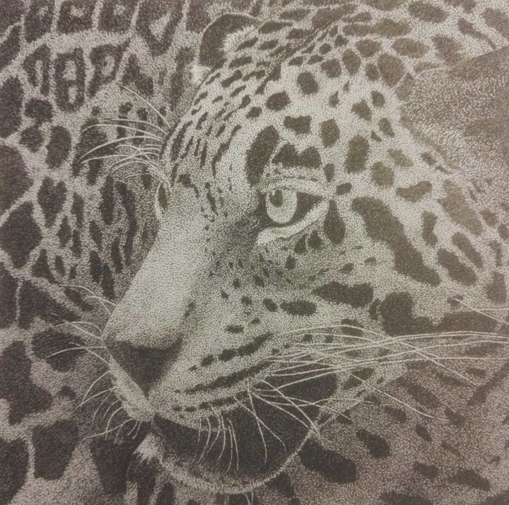 Disegno intitolato "Animali della savan…" da Marta Rizzi, Opera d'arte originale, Inchiostro