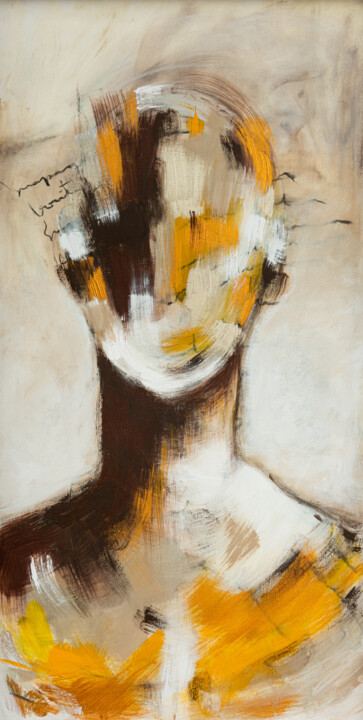 Peinture intitulée "Máscaras II" par Marta Sabat, Œuvre d'art originale, Acrylique