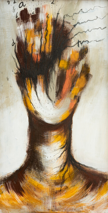 Painting titled "Máscaras III" by Marta Sabat, Original Artwork, Acrylic