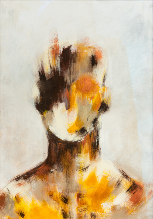 Painting titled "Presencias I" by Marta Sabat, Original Artwork, Acrylic Mounted on Other rigid panel