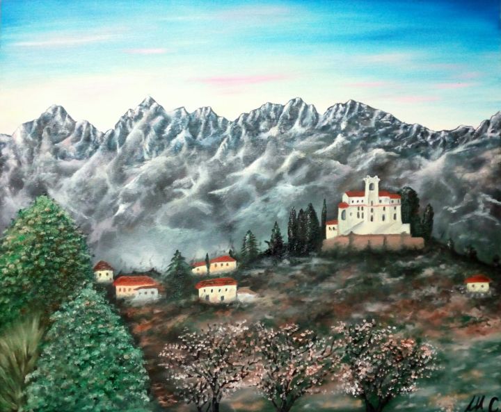 Pittura intitolato "Montevecchia" da Marta Castellani, Opera d'arte originale, Olio