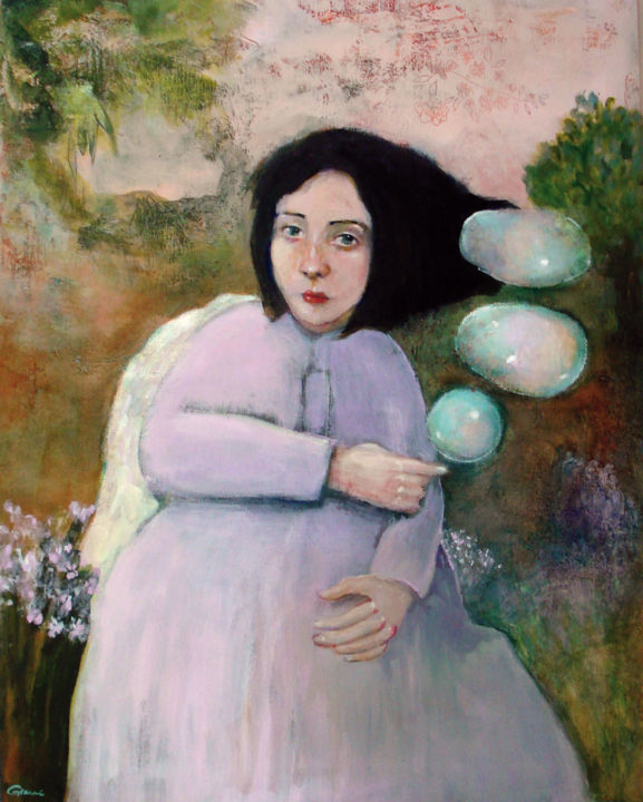Painting titled "Le Signal" by Marta Grassi, Original Art, Acrylic