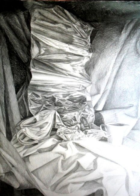 Zeichnungen mit dem Titel "Aluminium" von Marta Mazur, Original-Kunstwerk