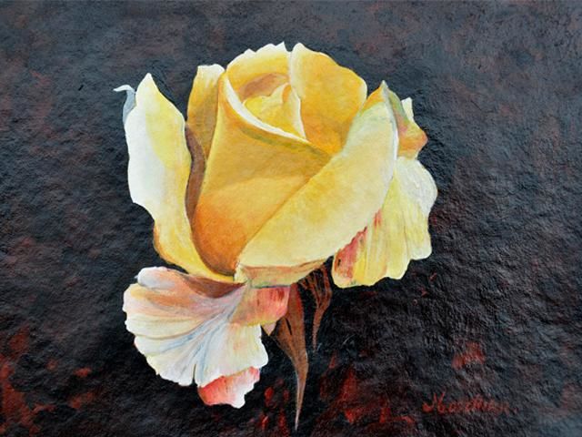 Painting titled "Rosas" by Marta Moschiar, Original Artwork, Oil