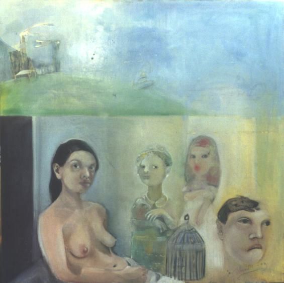 Painting titled ""Todavia sigo Pensa…" by Marta Paz, Original Artwork