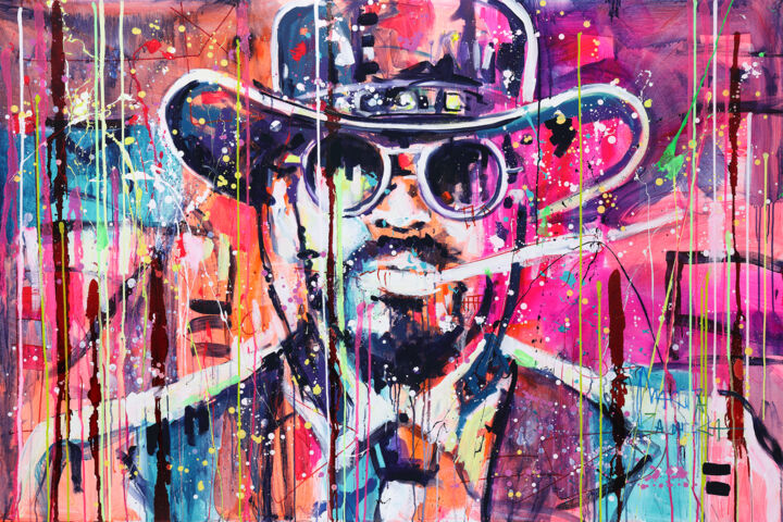 Peinture intitulée "Django" par Marta Zawadzka, Œuvre d'art originale, Acrylique Monté sur Châssis en bois