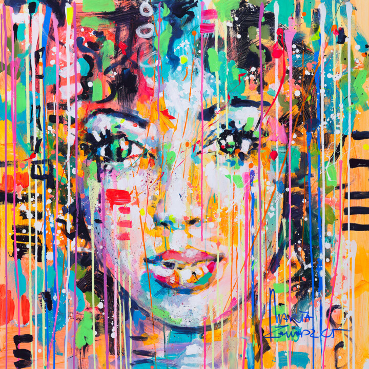 Pintura titulada "Nina" por Marta Zawadzka, Obra de arte original, Acrílico Montado en Bastidor standard